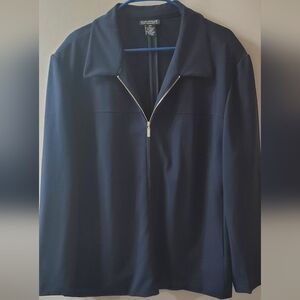 Dialogue Navy Suit Jacket. Full Zip. Sz 22W